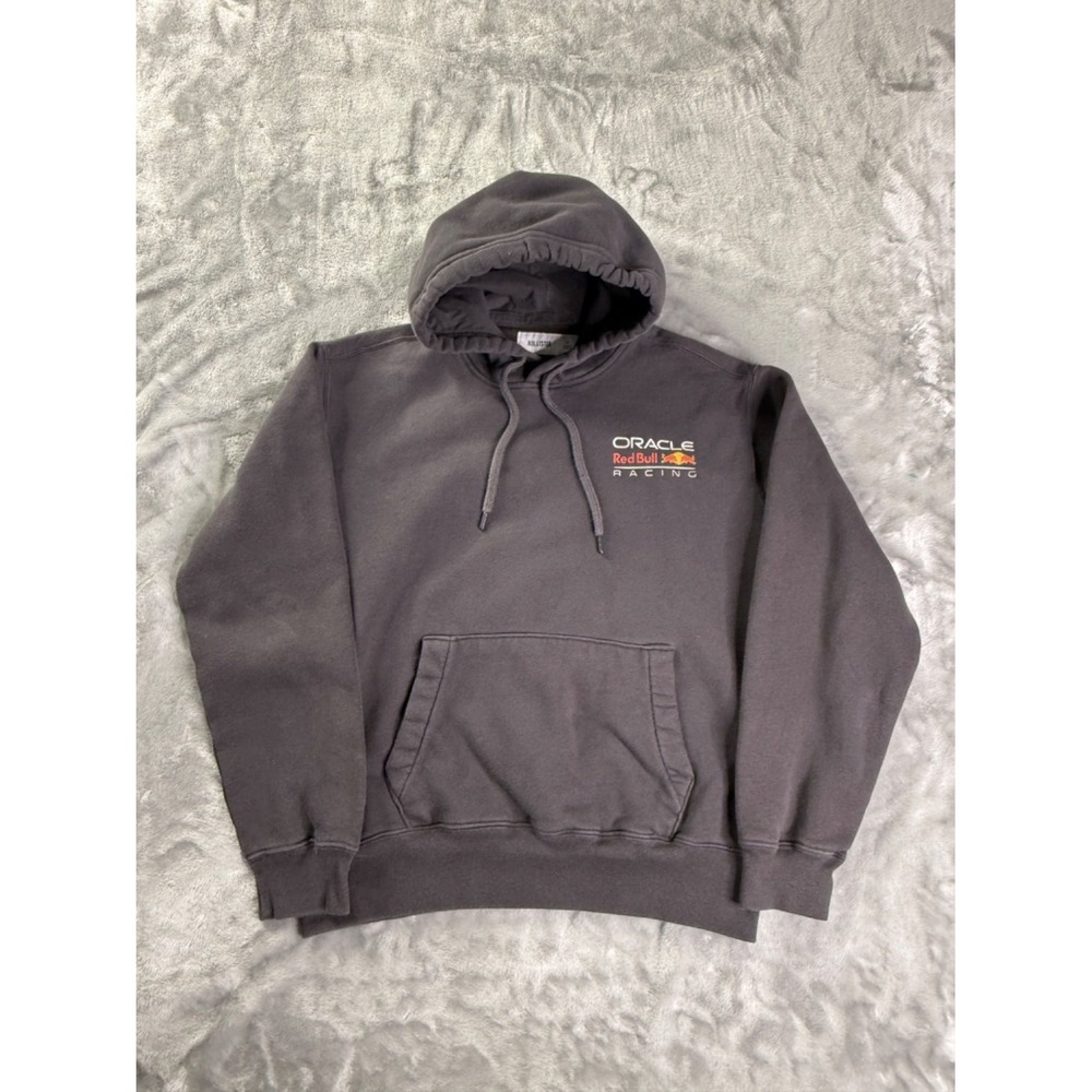 Hollister Oracle Red Bull Racing F1 Graphic Hoodie Mens S Black Long Sleeve